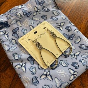 Brighton Silver Teardrop Knot Earrings